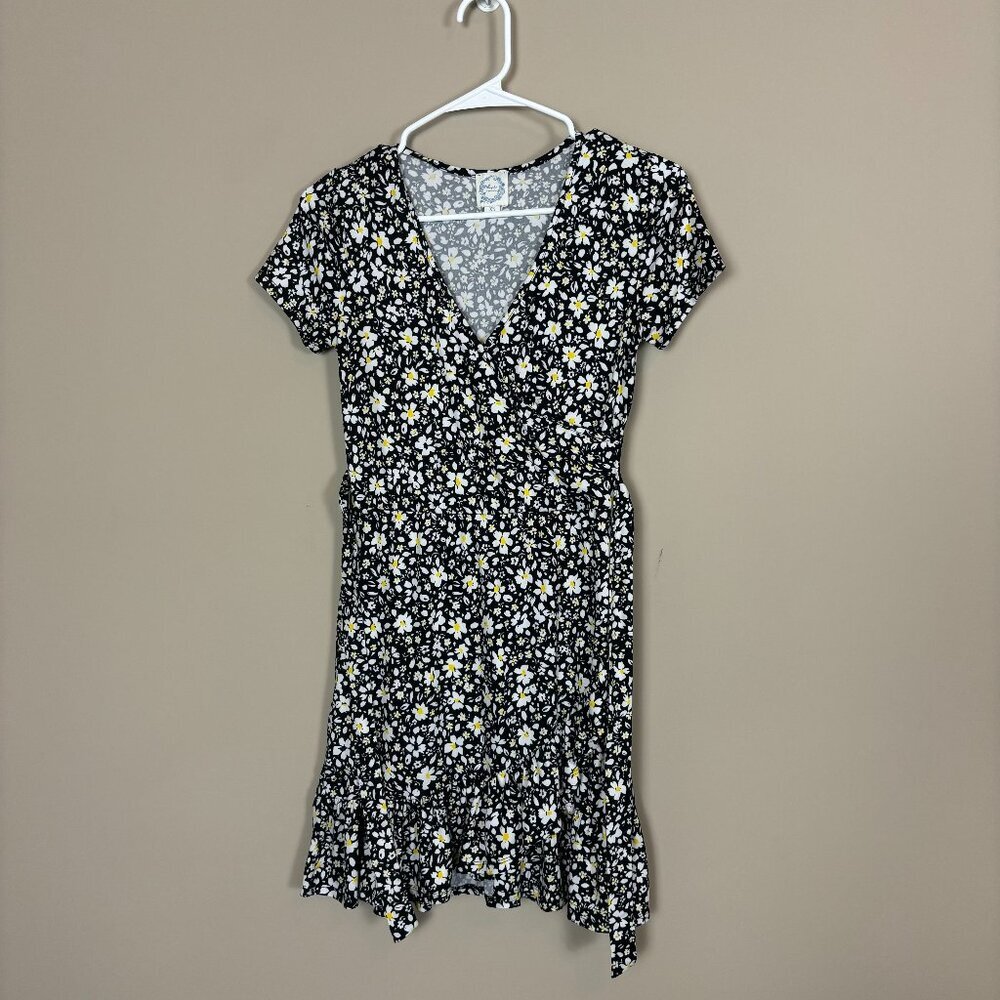 Daisy Print Wrap Dress